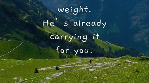 Lord, I lay down my burdens and rest in You.