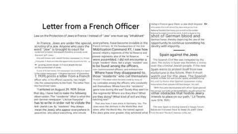 1940 Der Sturmer article on lack of free speech in France resistence to jews in Spain