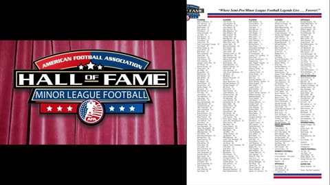 UPCOMING 2025 AFA Fall of Fame Inductions 10-24-25 8pm