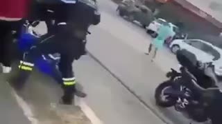 Police attacked by third world colonizers in France.