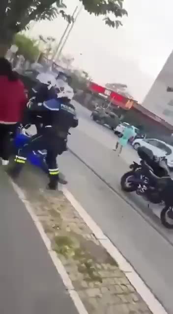 Police attacked by third world colonizers in France.