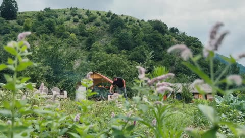 Recipe for Real Tomahawk Steaks on the Fire! Making a Homemade Barrel Grill for Outdoor Cooking