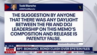 LiveNOW from FOX - Pam Bondi, Dan Bongino clash over Epstein files