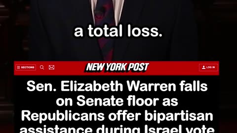Elizabeth Warren falls on Senate floor, Republicans offer bipartisan assistance