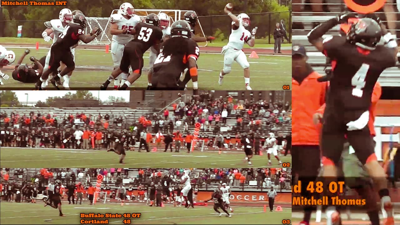 Prototype 405: Buffalo State's Mitchell Thomas with the INT vs Cortland