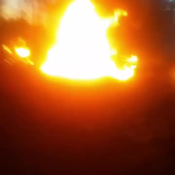 Russian Soldier Films Their Burning Vehicle