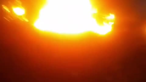 Russian Soldier Films Their Burning Vehicle