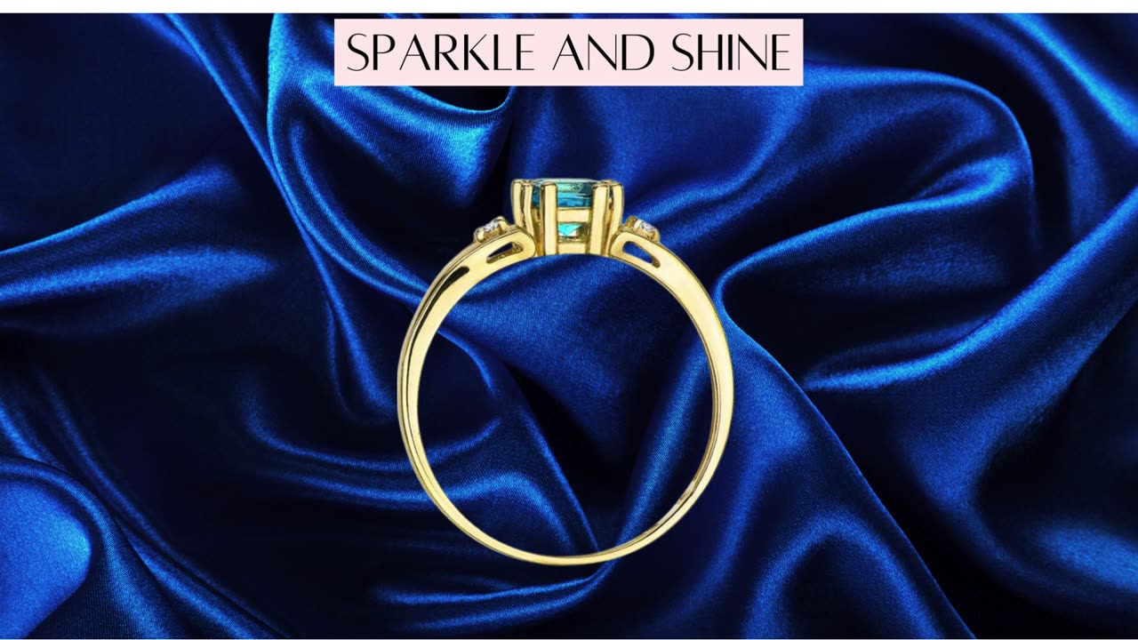 14K Gold with 0.70 Ct Topaz & 0.03 Ct Diamonds | Elegant Jewelry Gift #gold #goldjewellery