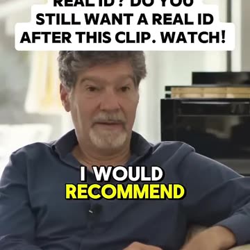 "Don't get a Real ID, get a state ID, don't allow yourself to be passively...