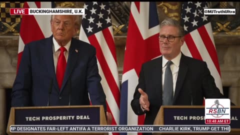 Trump pats Keir Starmer on the back i about recognizing Palestine for statehood.