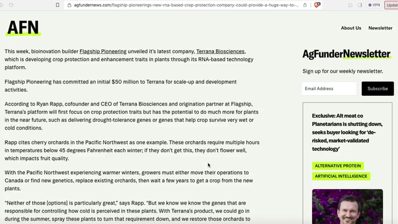 Mellowkat - Aerial dispersal of RNA vax on crops? F-no.