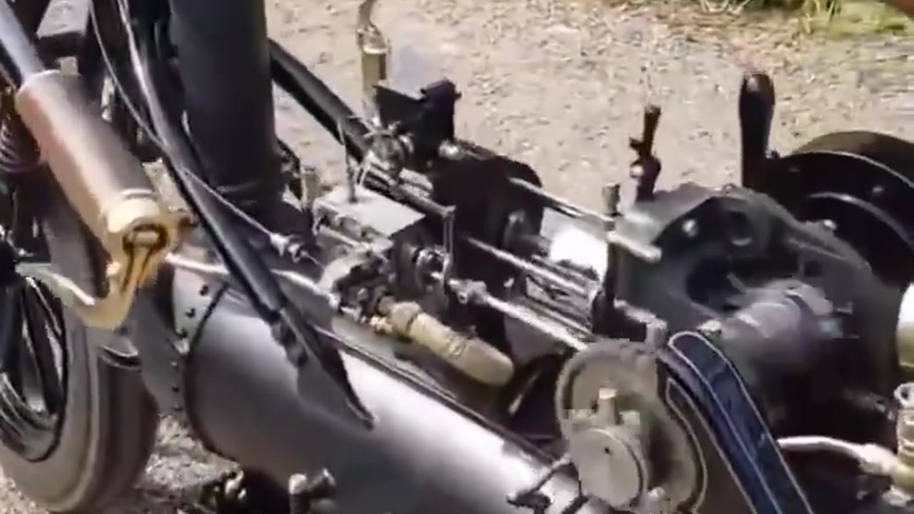 The Sanderson Steam Cycle, a steam bike that runs on coal fuel.