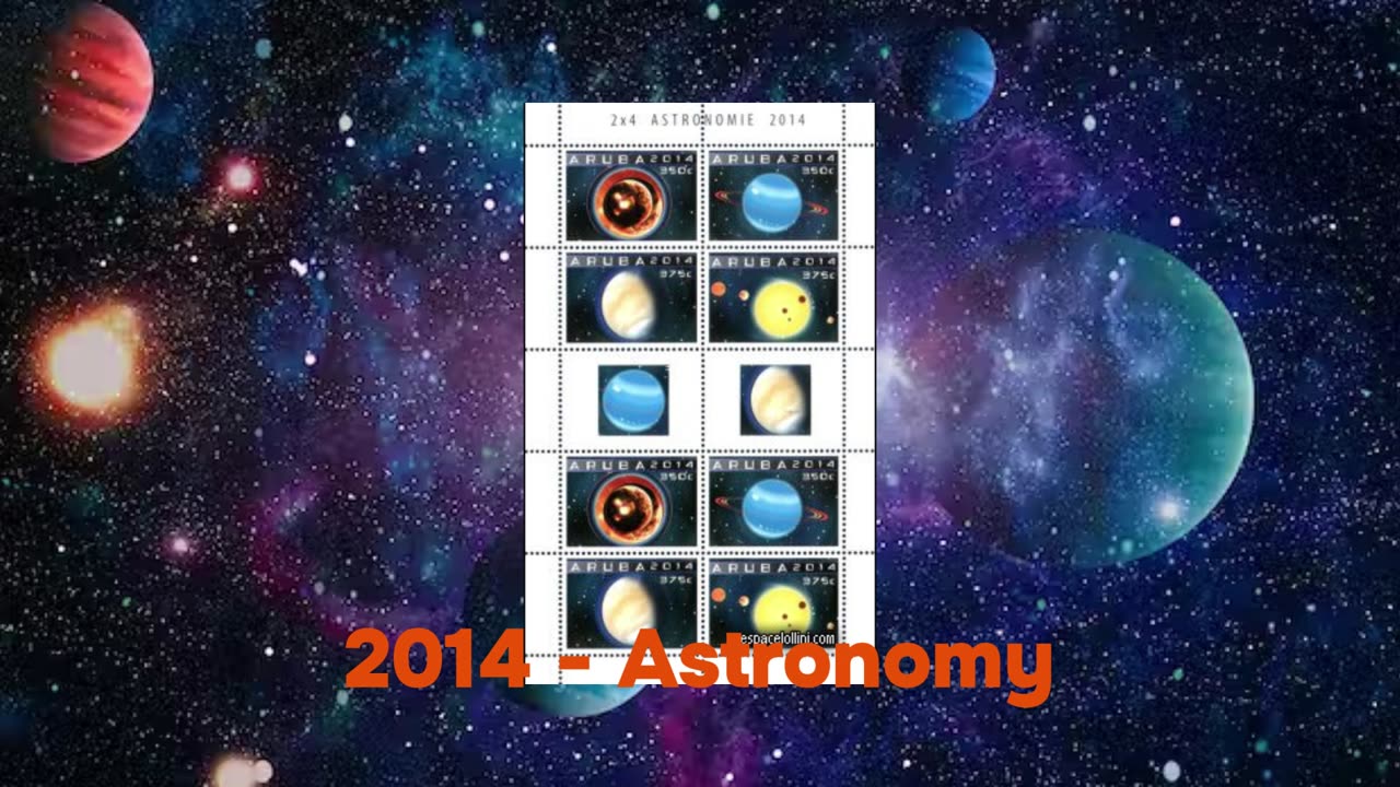 Astronomy and Space Stamps - Aruba