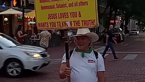 street preaching Downtown FT Worth Texas 7-19-25