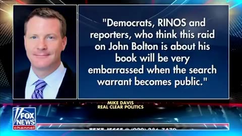 Jesse Watters reveals that the FBI raided John Bolton’s home because he’s receiving $MILLIONS