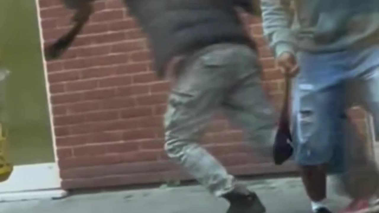 Fake African asylum seekers with knives, clubs and chains. Milan