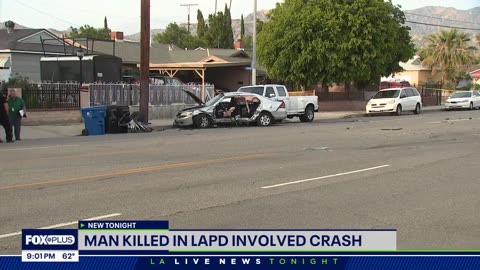 Driver killed during collision with cop car | FOX 11 LA