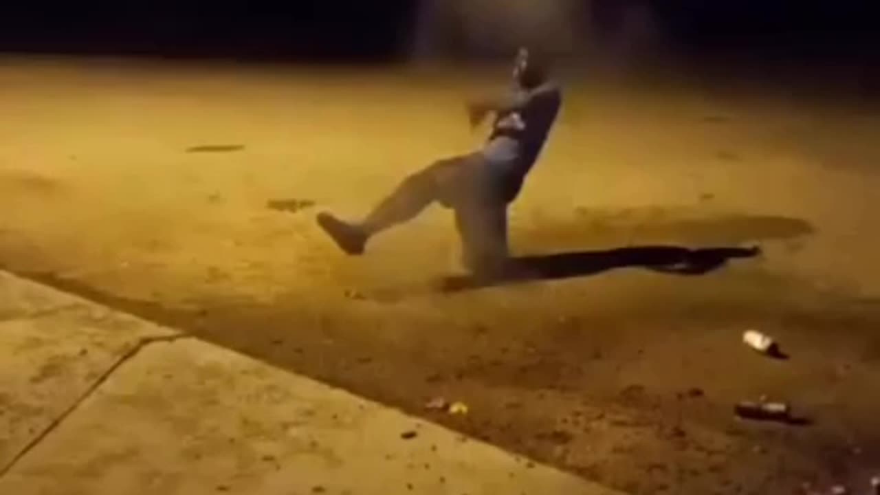 Dude sits on fireworks