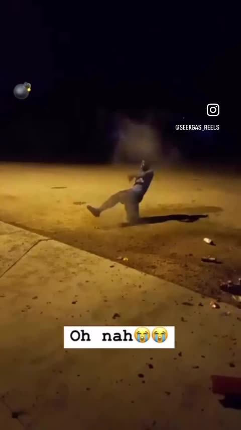 Dude sits on fireworks