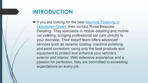 Best Machine Polishing in Leavesden Green