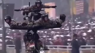 Wacky Stunts by Indian Soldiers During Parade