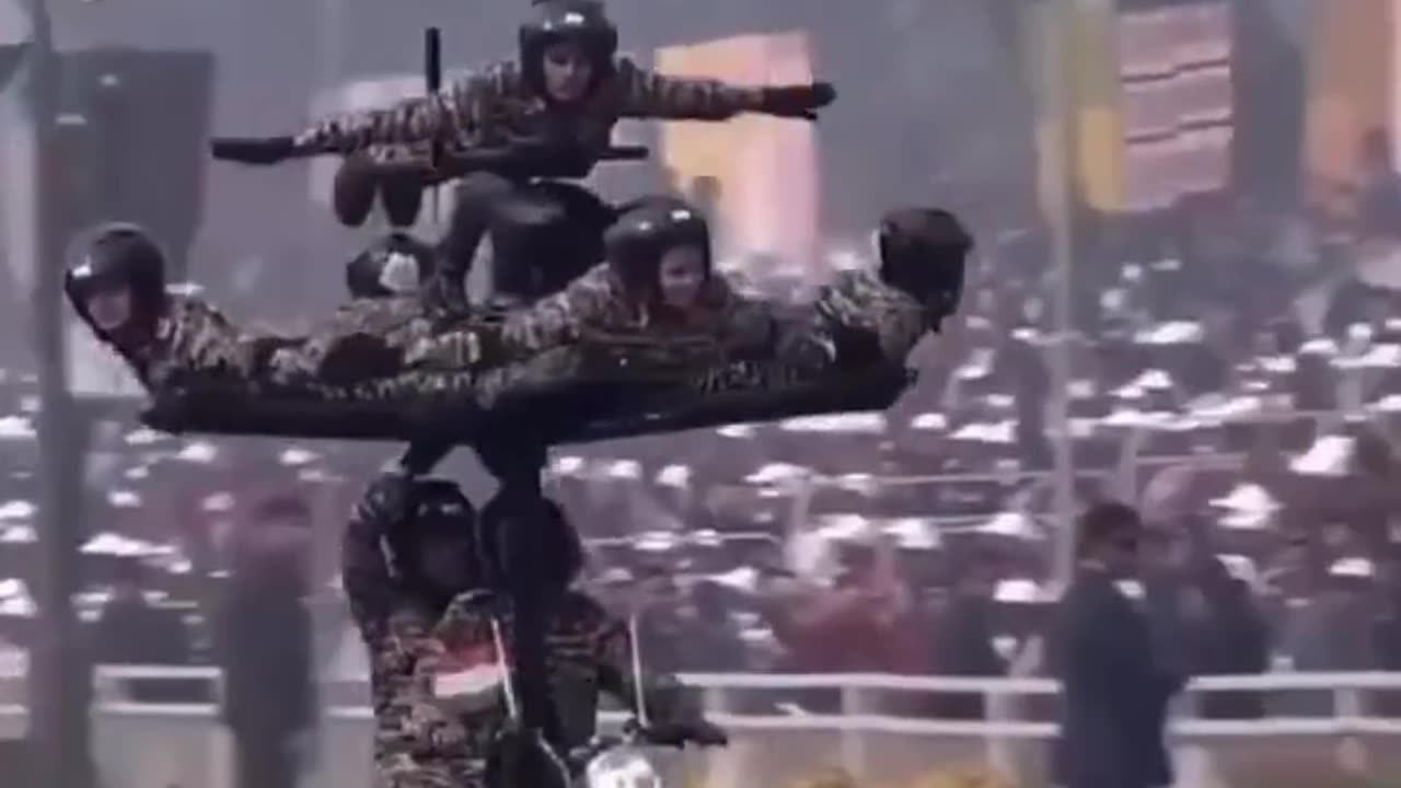 Wacky Stunts by Indian Soldiers During Parade