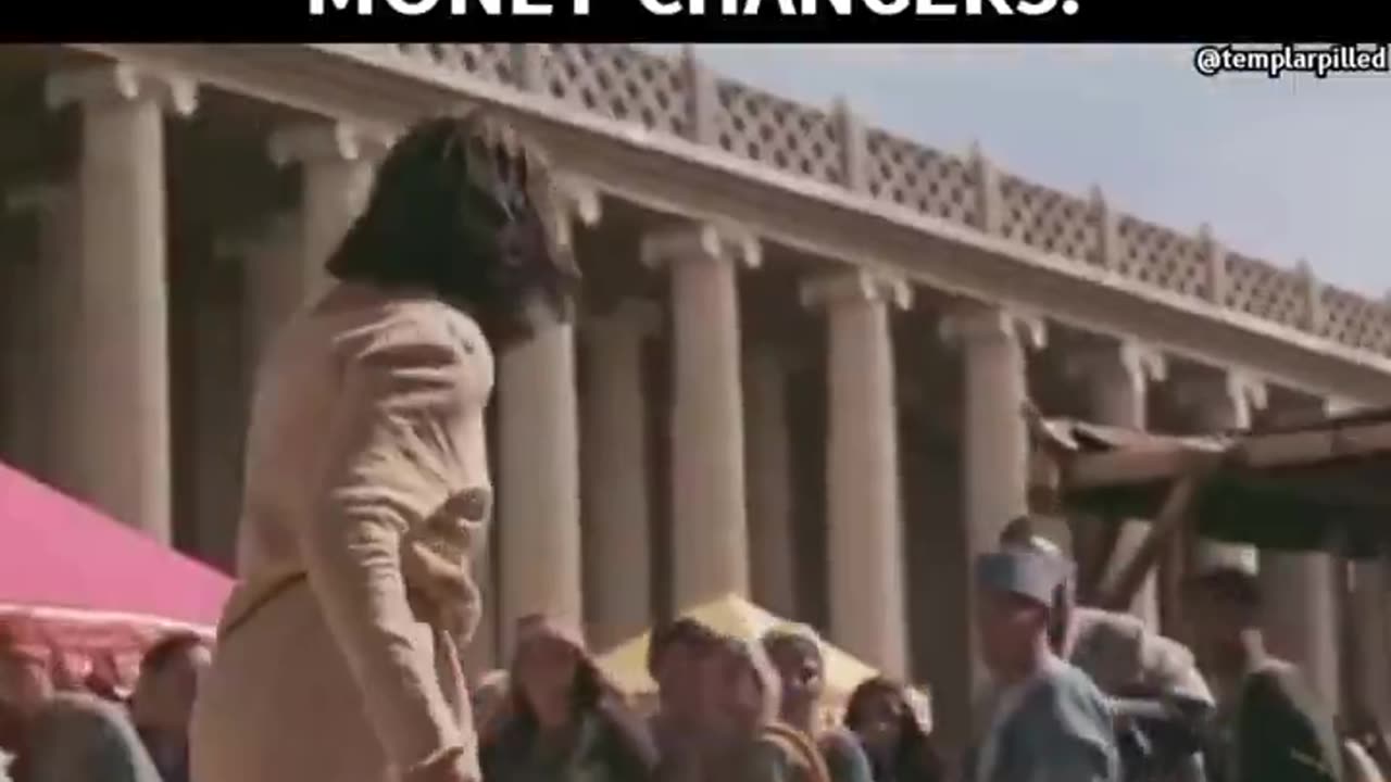 "Jesus was a Pacifist." Jesus when he saw the money changers in the temple.