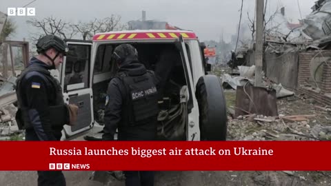 Russia launches largest air attack yet on Ukraine | BBC News