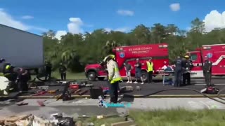 The alleged semi-truck driver who killed three people while making a U-turn at