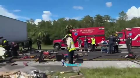 The alleged semi-truck driver who killed three people while making a U-turn at
