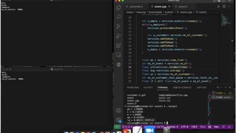 Student Work (Project) | COP 4634 Programming Project - Simulation + Data Structures | FGCU