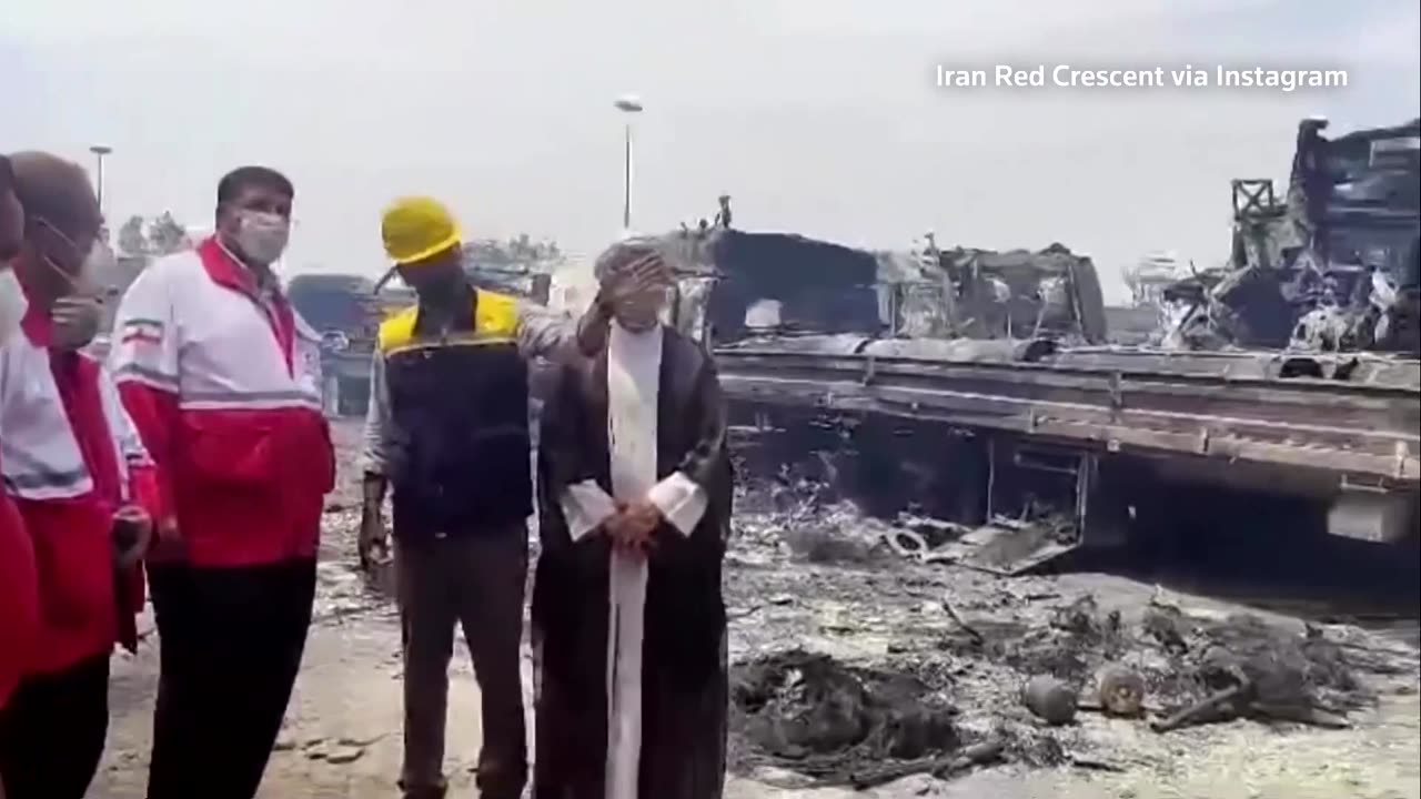 Death toll rises in Iran port blast as responders fight blaze