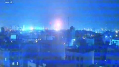 CCTV footage showing the initial strikes by Israel against the Iranian capital of Tehran