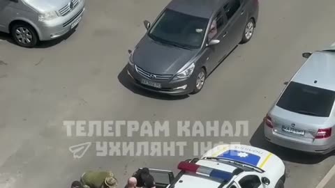 The scene is the capital of Ukraine, Kiev