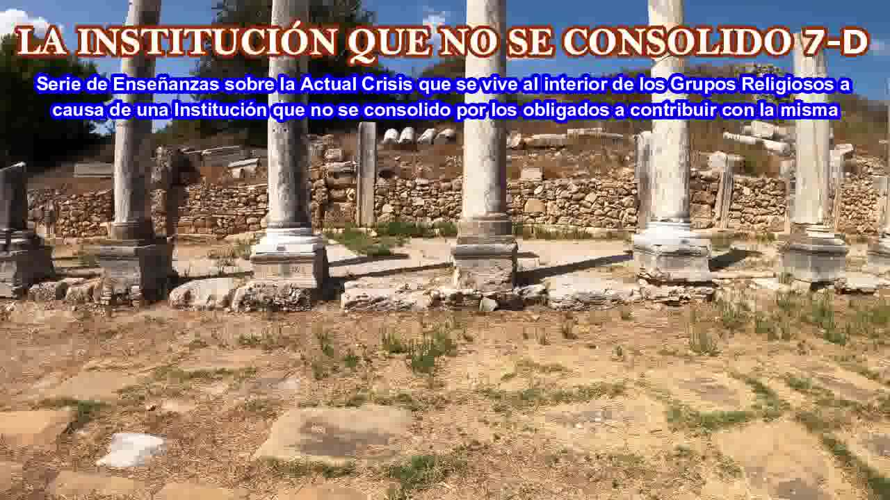 LA INSTITUCIÓN QUE NO SE CONSOLIDO 7-D