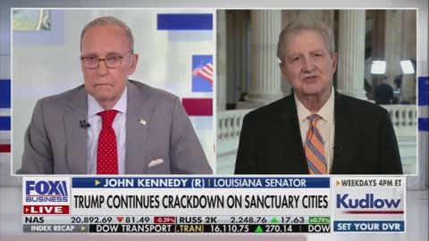 Senator John Kennedy freezes mid-sentence on national TV. Watch what you say.