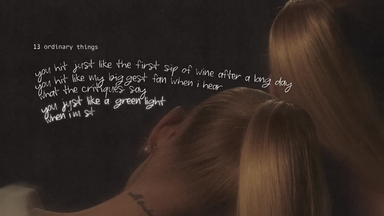 Ariana Grande - ordinary things (lyric visualizer) ft. Nonna