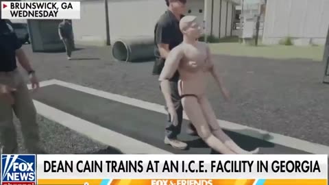 Actor Dean Cane Hits the Obstacle Course for ICE Training