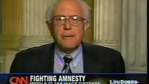 Bernie CNN 2007 interview with Lou Dobbs about immigrationa and H1B hurting the Middle Class