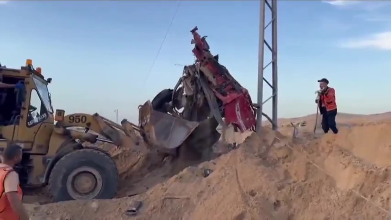 RECOVERY OF 15 AMBULANCE MEDICS AND RESCUE WORKERS AND THEIR AMBULANCES AFTER JEWS MURDERED THEM