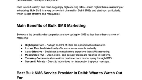 Reach Your Target Audience in a Flash – Best Delhi Bulk SMS Service
