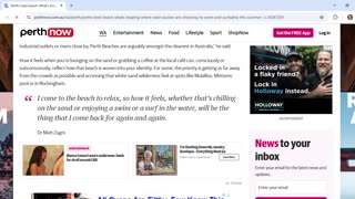 Perth Now's beach poll article is witchcraft for Hillary woven into an old Sydney surfmat