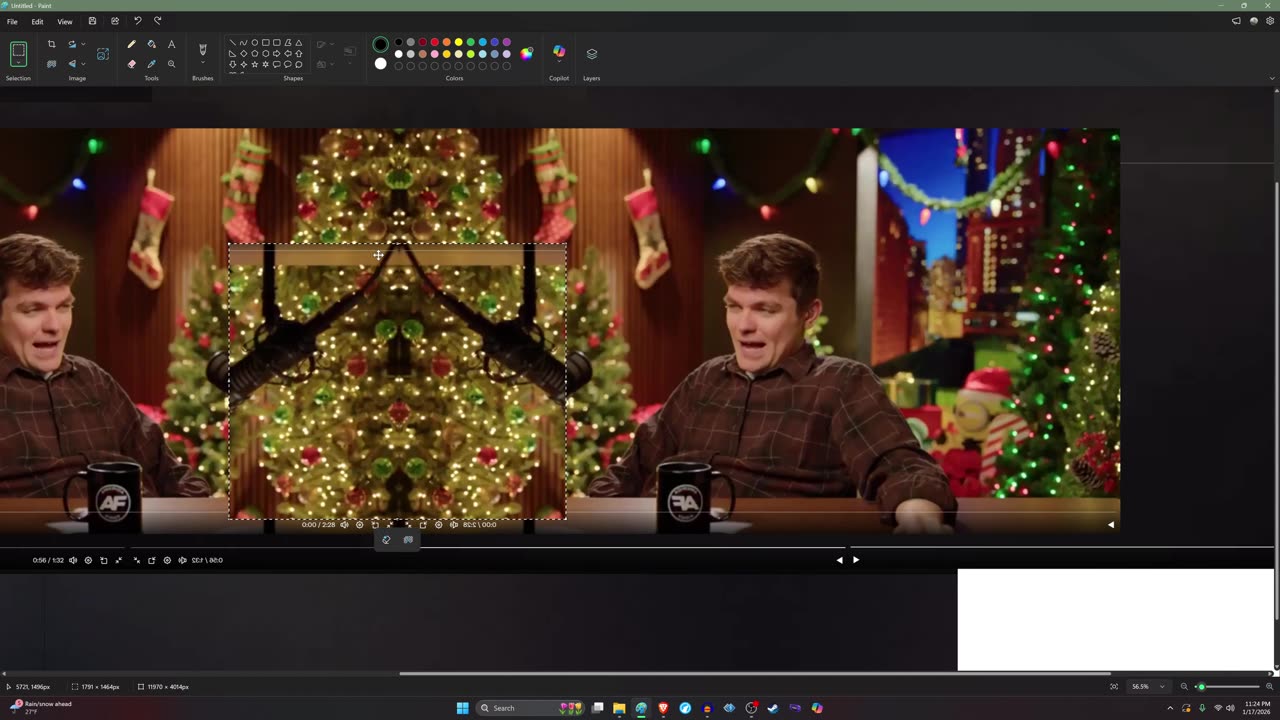 Devil Worship on Nick's Christmas set.