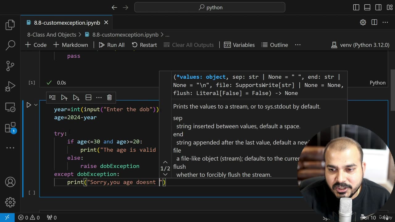 9.8 Custom Exception Handling Krish Naik ML