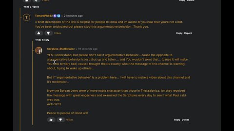 KJOzborne moderator doesn't like "argumentative behavior" so just shut up and say thank You ...