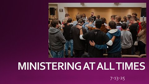 MINISTERING AT ALL TIMES: THE DISTRACTIONS THE ENEMY SENDS TO STOP US FROM MINISTERING FOR CHRIST.