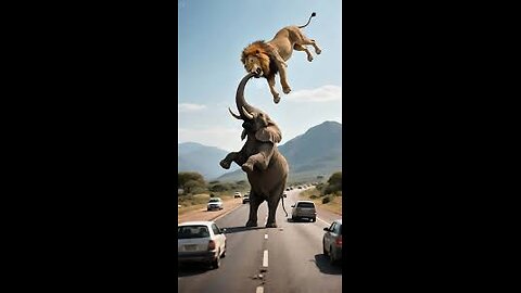 ‎“Elephant’s Power Strike on Monkey Over the Tree | Wild Animal Showdown”
