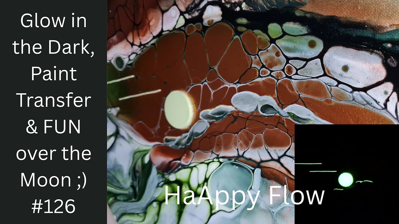 Glow in the Dark Embellishment & Fluid Art ❤️‍🔥Pouring Acrylics❤️‍🔥 HaAppy Flow #126 #painting #fypシ