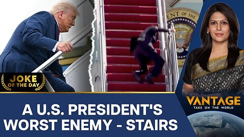 Donald Trump Stumbles on Air Force One Stairs _ Vantage With Palki Sharma _ N18G