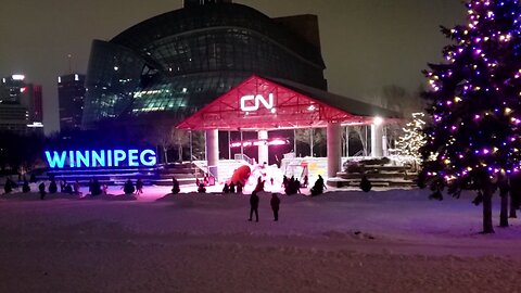 Winnipeg, Canada - The Forks, Winter Lights & Ice Skating 2024
